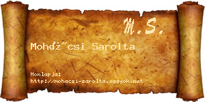 Mohácsi Sarolta névjegykártya