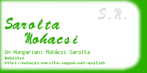 sarolta mohacsi business card